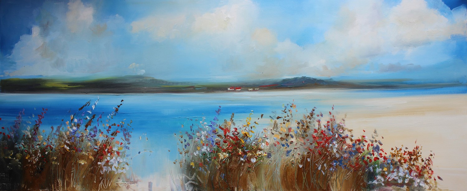 'Wildflowers lining the shore' by artist Rosanne Barr
